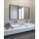 Κρεμαστός Καθρέπτης Iron Square Slim 70x100 εκ. με Led White (Λευκός)